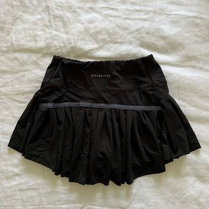 Gold hinge black pleated tennis skirt (skort) size S